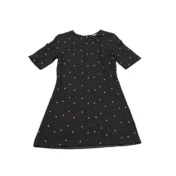 Paris Atlier & Other Stories - Black Floral Crew Neck - L/S - Shift Dress Sz 6 - Picture 1 of 6